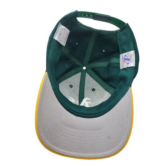 Vtg Logo Athletics Oakland A's Snapback Cap Baseball MLB OSFM Adj - Picture 6 of 8